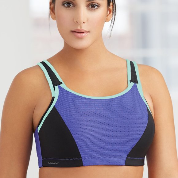 Set of 3! 36C Glamorise SPORT Bra (DOUBLE-LAYER) Wicking (UNDERWIRED) PURPLE NEW - Picture 7 of 15